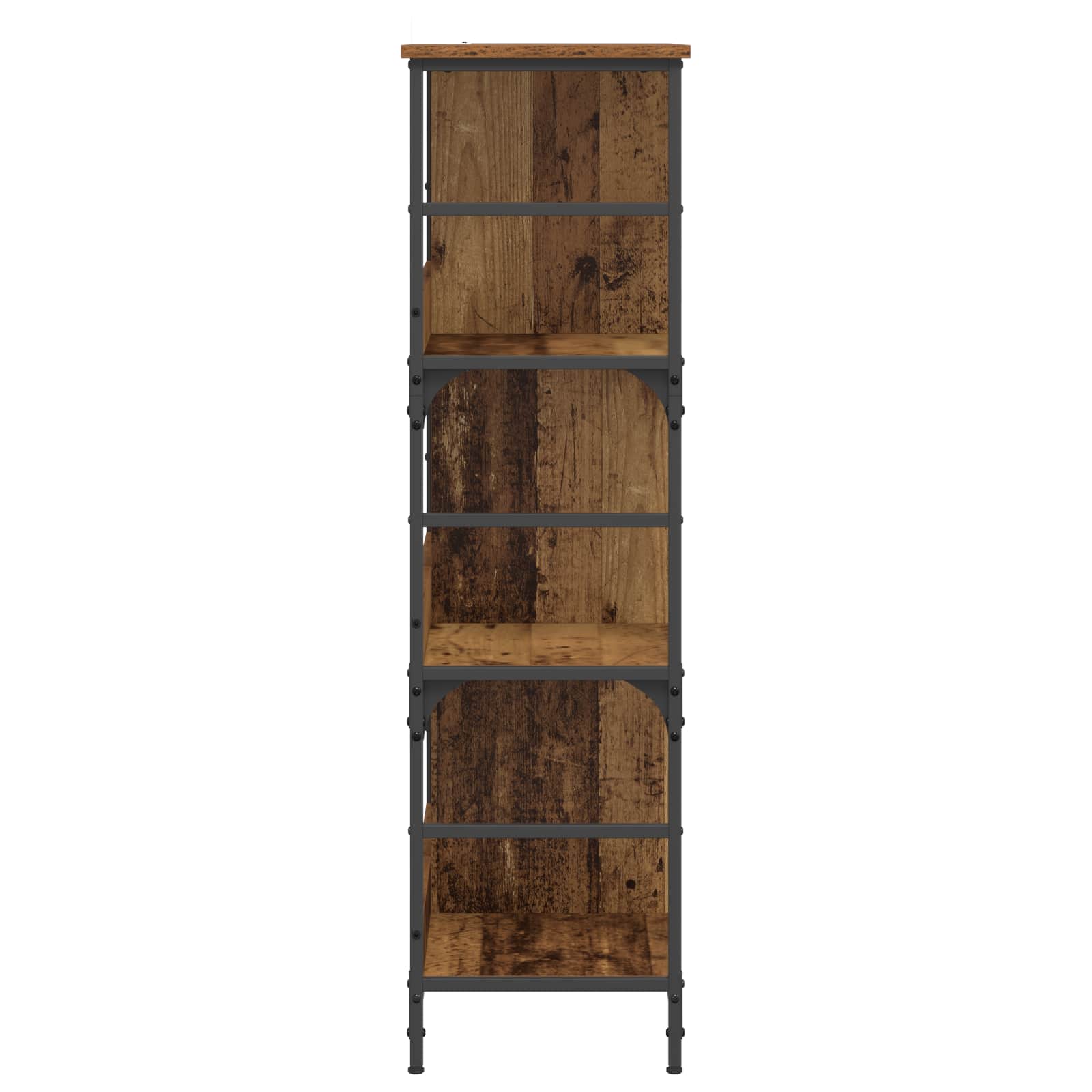 Ράφι Βιβλίων Παλαιωμένο ξύλο 78,5 x 33 x 117,5 εκ. μέταλλο PB - Pakobazaar