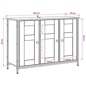 Πλαϊνό γραφείο Artisan Δρυς 100 x 35 x 70 εκ. - Pakobazaar