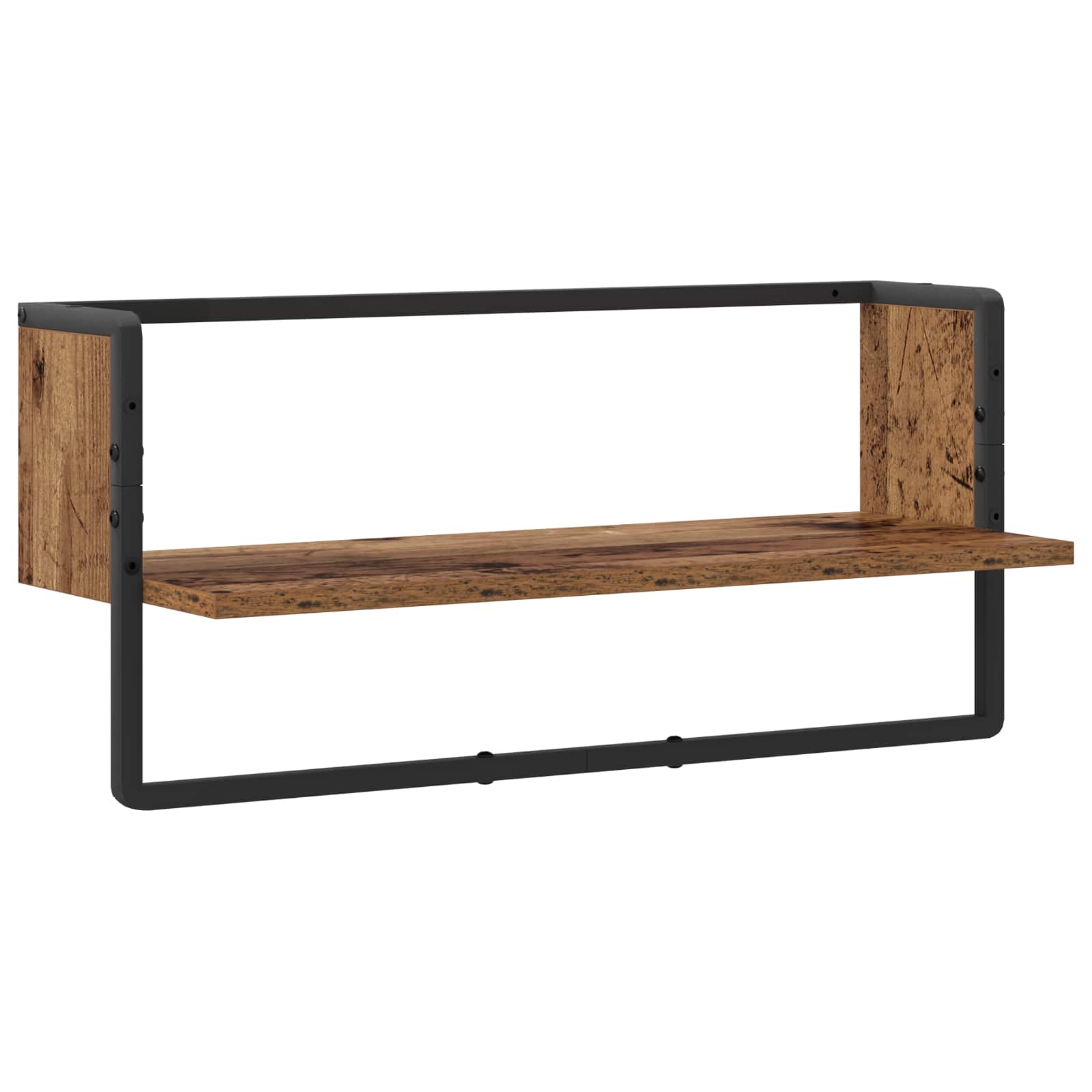 Ράφι Τοίχου Επιτοίχιο Παλαιωμένο ξύλο 65 x 25 x 30 cm - Pakobazaar