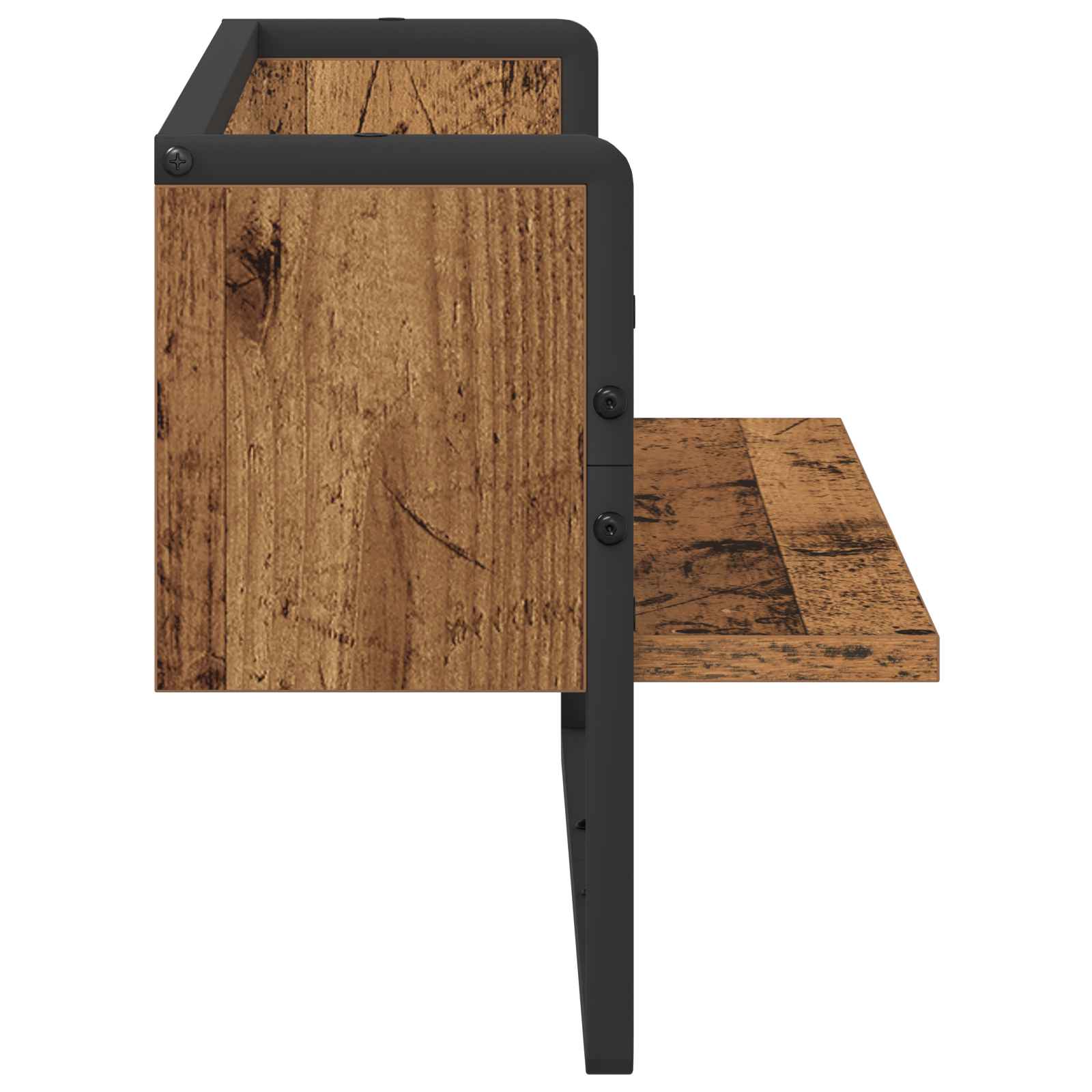 Ράφι Τοίχου Επιτοίχιο Παλαιωμένο ξύλο 65 x 25 x 30 cm - Pakobazaar