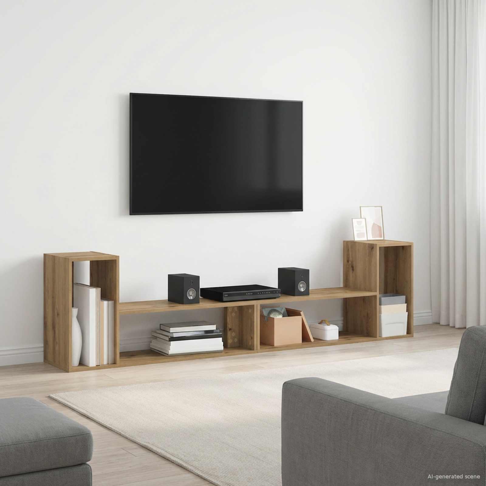 Ντουλάπι TV 100 x 30 x 50 cm Artisan Δρυς Επεξεργασμένο Ξύλο - Pakobazaar