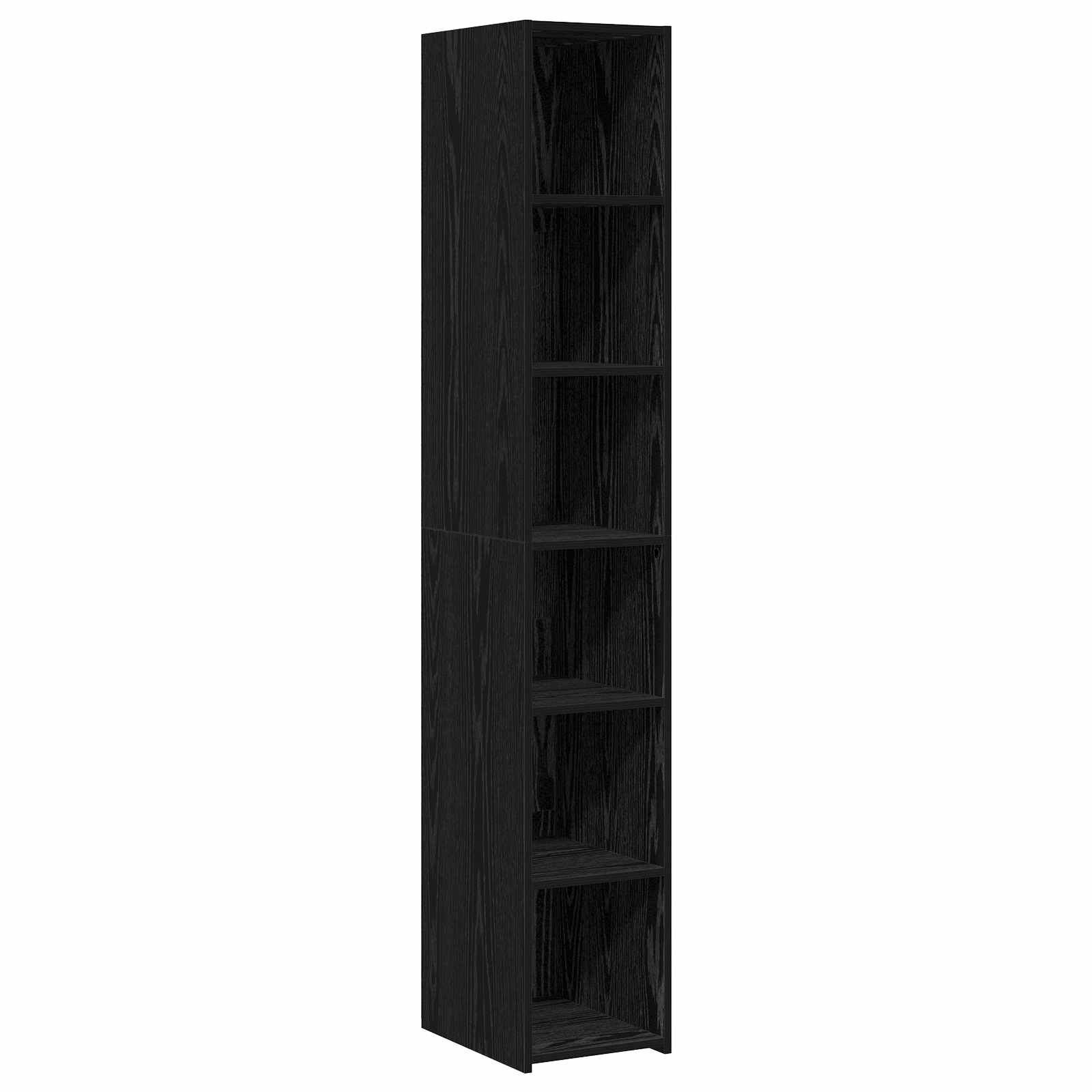 Highboard Μαύρη Δρυς 30 x 41 x 185 εκ. Επεξεργασμένο Ξύλο