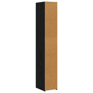 Highboard Μαύρη Δρυς 30 x 41 x 185 εκ. Επεξεργασμένο Ξύλο - Pakobazaar
