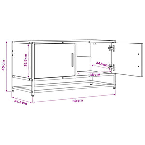 Ντουλάπι TV 80 x 34,5 x 40 εκ Artisan Δρυς Επεξεργασμένο Ξύλο - Pakobazaar