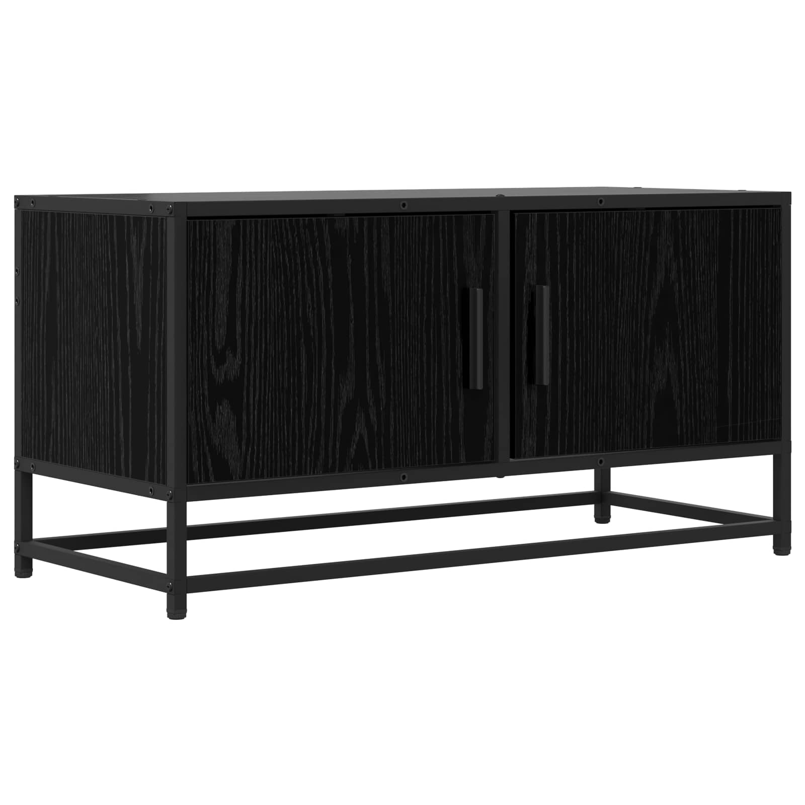 Ντουλάπι TV 80 x 34,5 x 40 εκ Μαύρη Δρυς Επεξεργασμένο Ξύλο - Pakobazaar
