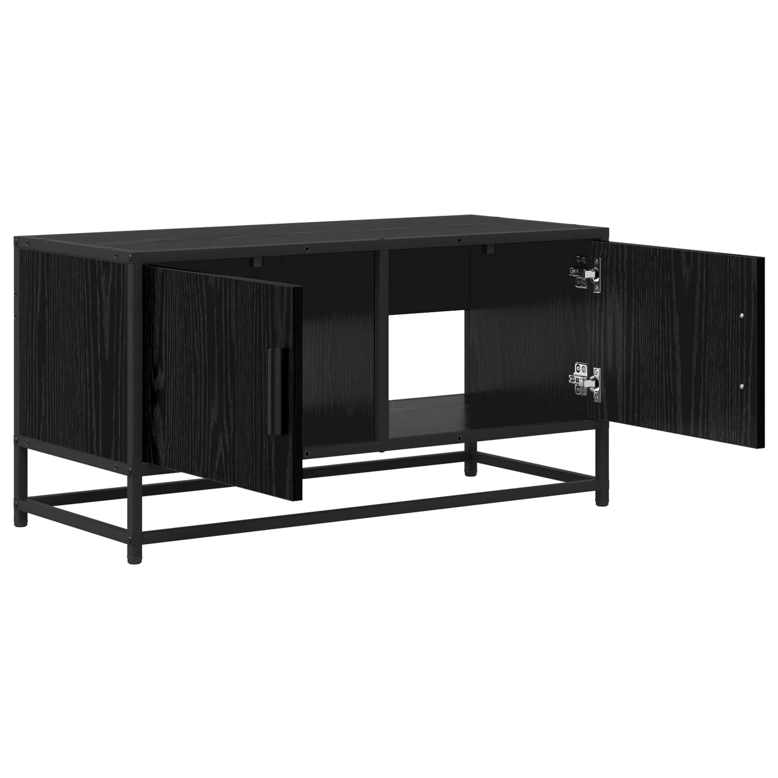 Ντουλάπι TV 80 x 34,5 x 40 εκ Μαύρη Δρυς Επεξεργασμένο Ξύλο - Pakobazaar