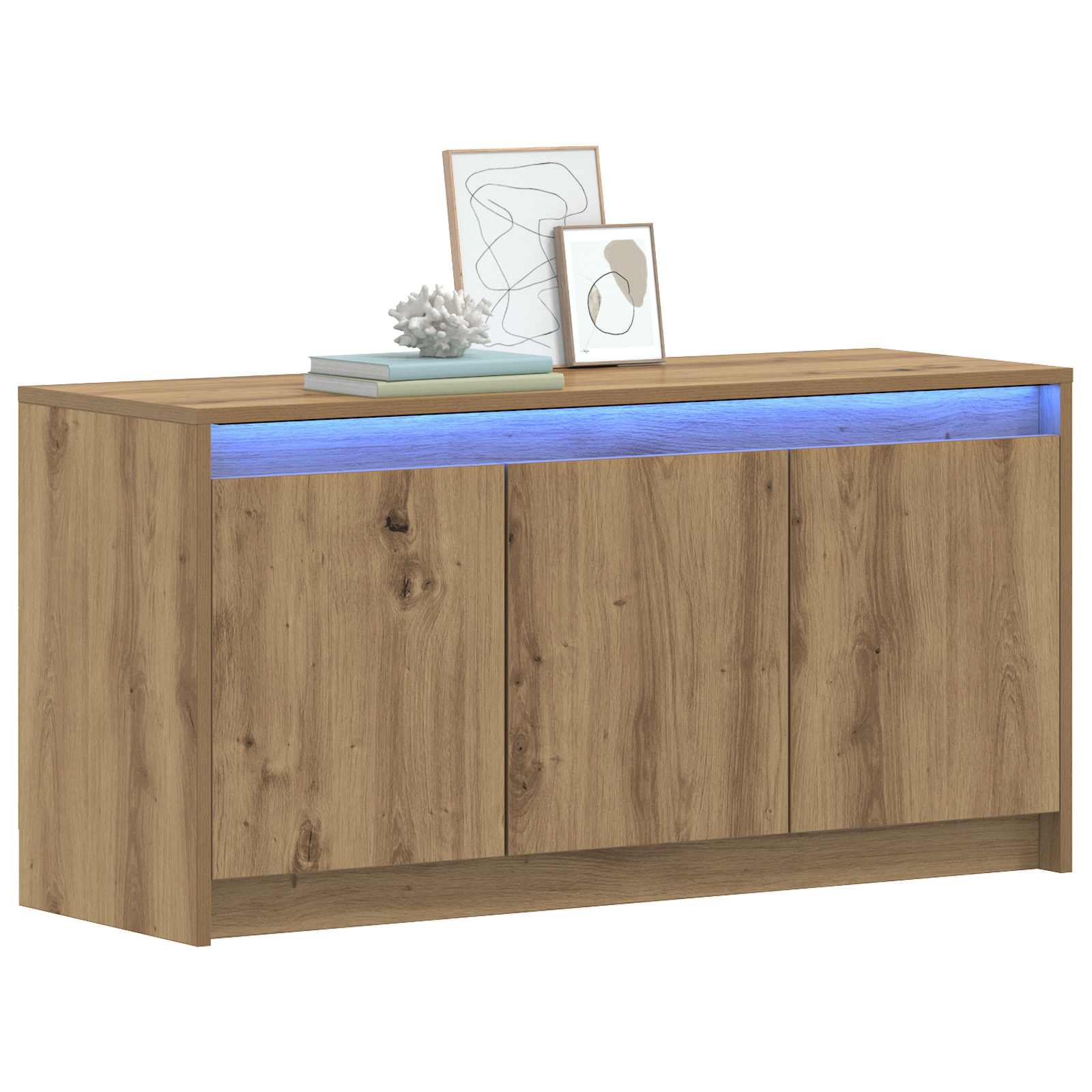 Ντουλάπι TV 100 x 34 x 50 εκ Artisan Δρυς Επεξεργασμένο Ξύλο - Pakobazaar