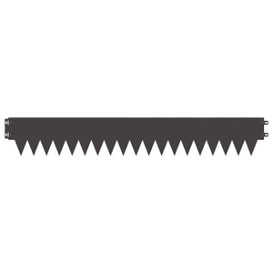 Περίγραμμα γκαζόν 10 pcs Μήκος Ύψος 103 x 15 εκ Ατσάλι Μαύρο - Pakobazaar