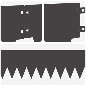Περίγραμμα γκαζόν 20 pcs 103 x 15 εκ μέταλλο Μαύρο - Pakobazaar
