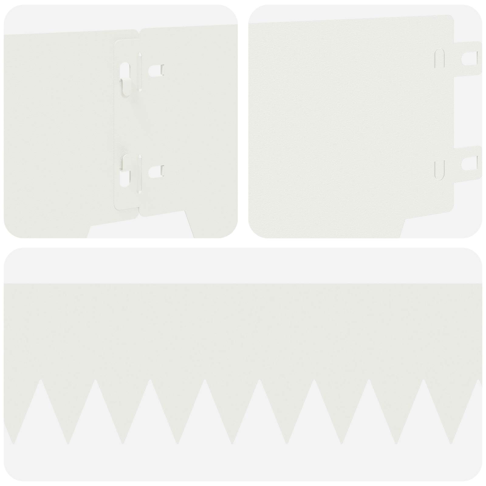 Περίγραμμα γκαζόν 10 pcs 103 x 15 εκ μέταλλο Λευκό