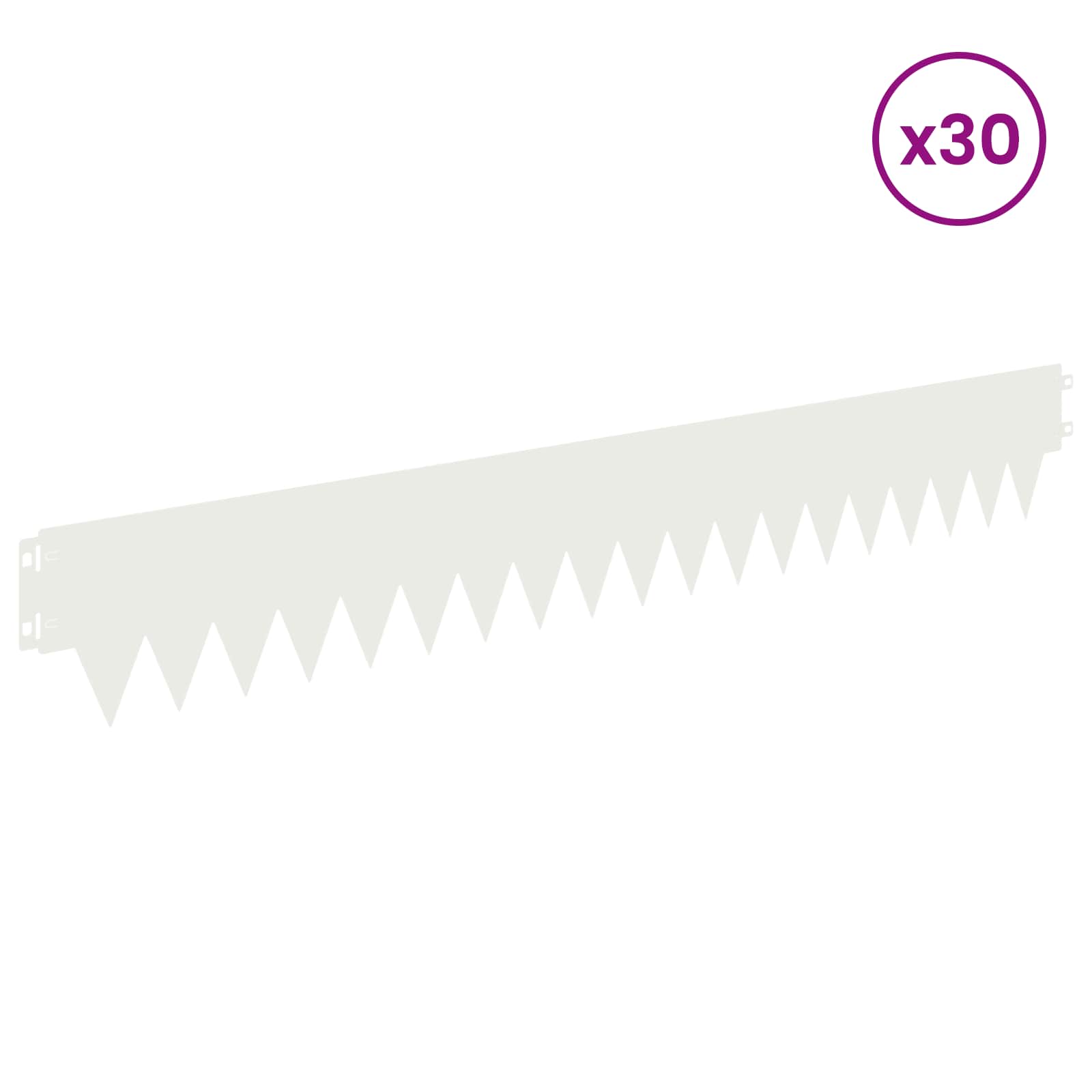 Περίγραμμα γκαζόν 30 pcs 103 x 15 εκ μέταλλο Λευκό