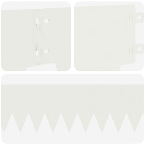 Περίγραμμα γκαζόν 50 pcs 103 x 15 εκ μέταλλο Λευκό - Pakobazaar