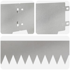 Περίγραμμα γκαζόν 10 pcs 103 x 15 εκ μέταλλο Ασημί - Pakobazaar