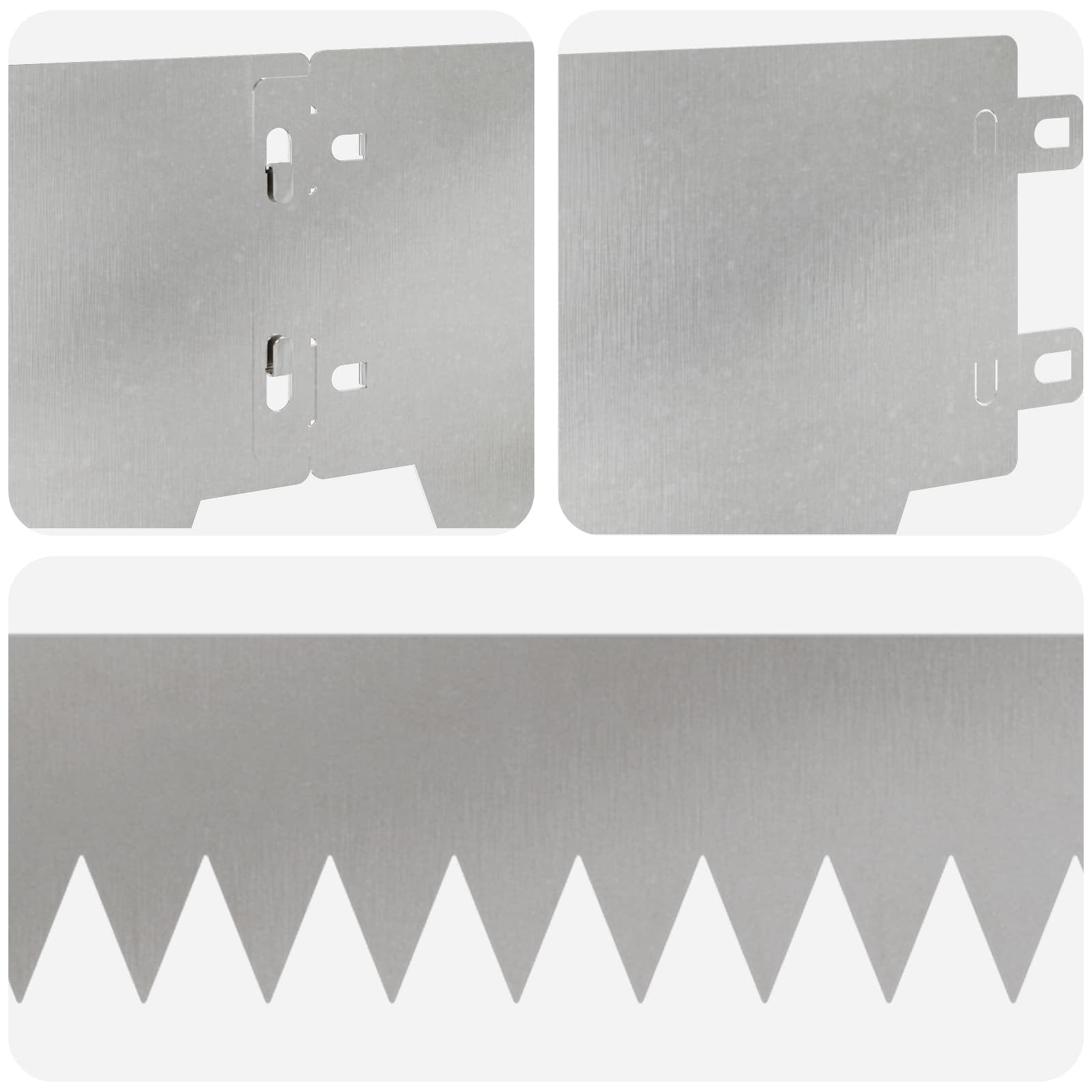 Περίγραμμα γκαζόν 30 pcs 103 x 15 εκ μέταλλο Ασημί