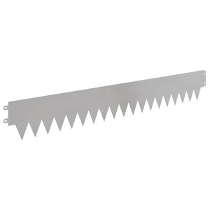 Περίγραμμα γκαζόν 30 pcs 103 x 15 εκ μέταλλο Ασημί - Pakobazaar