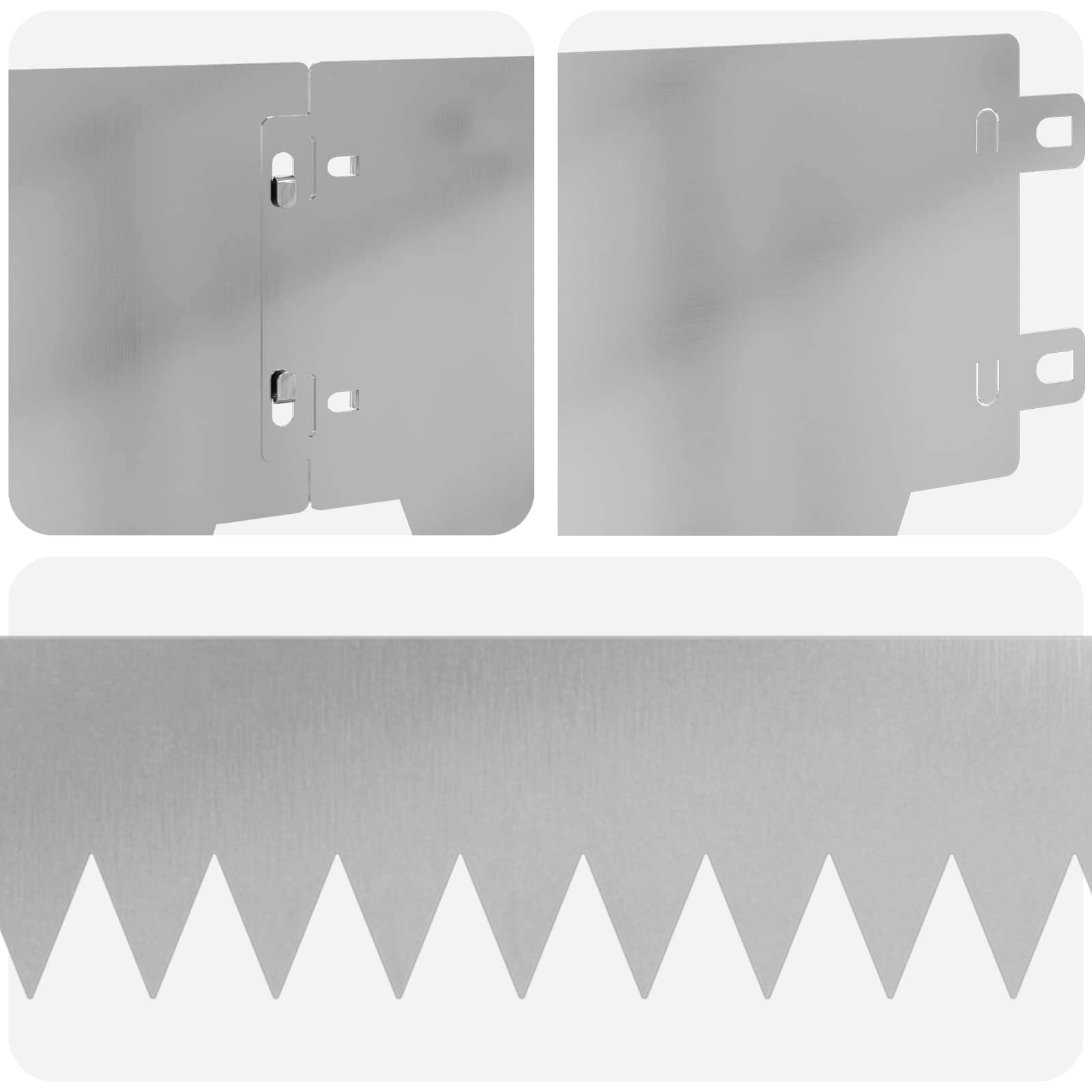 Περίγραμμα γκαζόν 10 pcs 103 x 15 εκ μέταλλο Ασημί