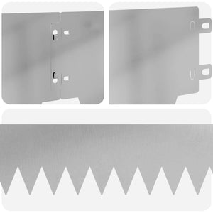 Περίγραμμα γκαζόν 50 pcs 103 x 15 εκ μέταλλο Ασημί - Pakobazaar