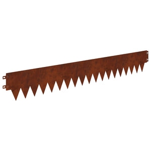Περίγραμμα γκαζόν 10 pcs 103 x 15 εκ μέταλλο Σκ rusty - Pakobazaar
