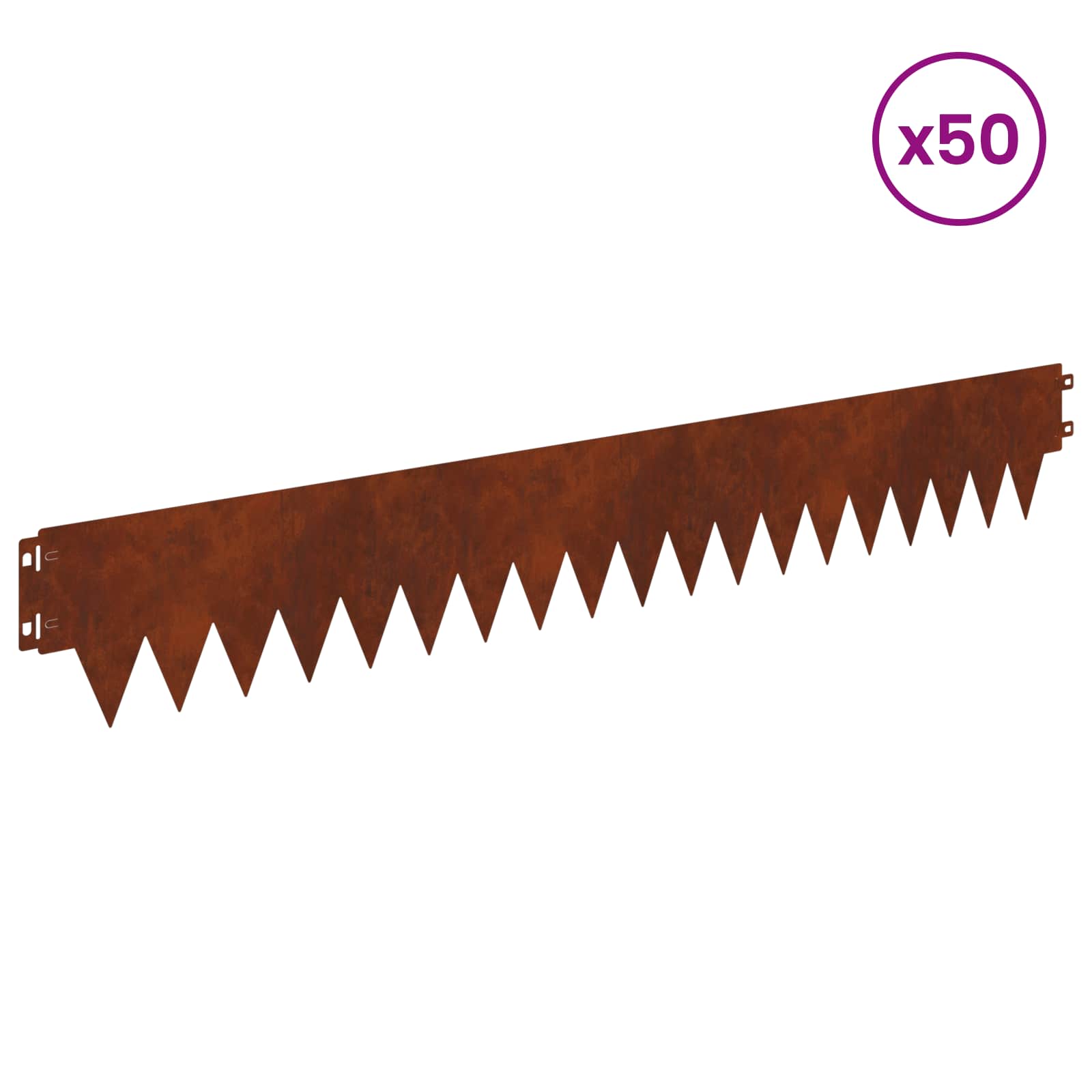 Περίγραμμα γκαζόν 50 pcs 103 x 15 εκ μέταλλο Σκ rusty