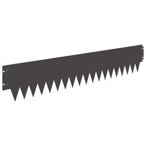 Περίγραμμα γκαζόν 10 pcs 103 x 20 εκ μέταλλο Μαύρο - Pakobazaar