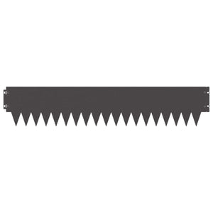 Περίγραμμα γκαζόν 10 pcs 103 x 20 εκ μέταλλο Μαύρο - Pakobazaar