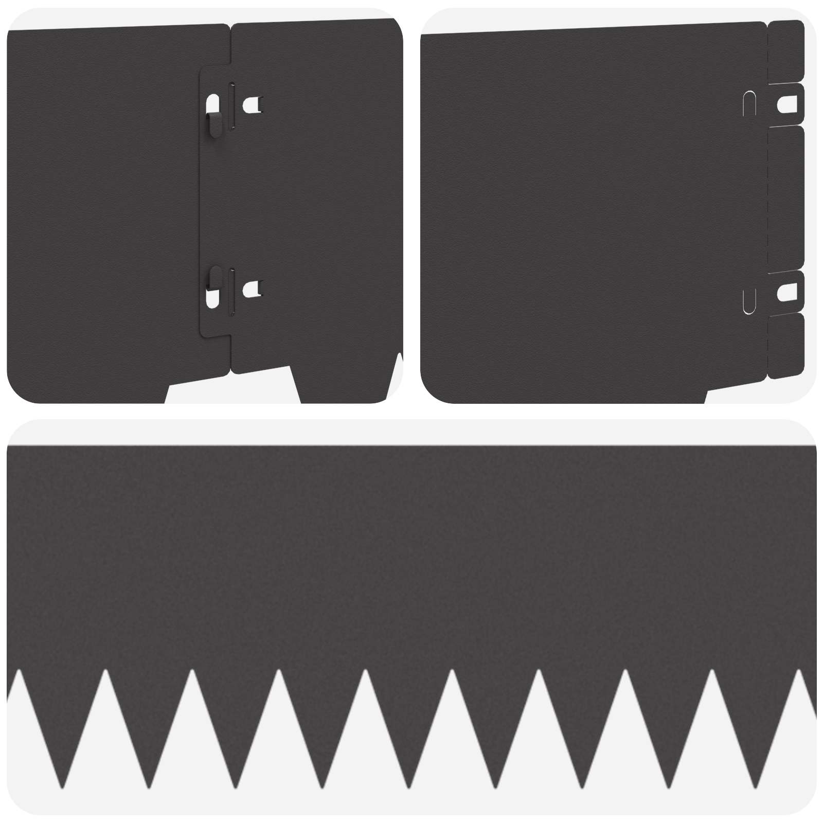 Περίγραμμα γκαζόν 20 pcs 103 x 20 εκ μέταλλο Μαύρο