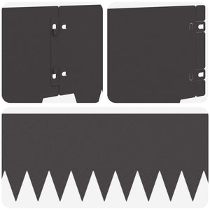 Περίγραμμα γκαζόν 20 pcs 103 x 20 εκ μέταλλο Μαύρο - Pakobazaar