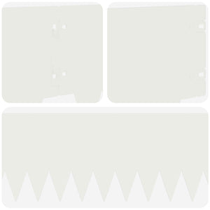 Περίγραμμα γκαζόν 30 pcs 103 x 20 εκ μέταλλο Λευκό - Pakobazaar