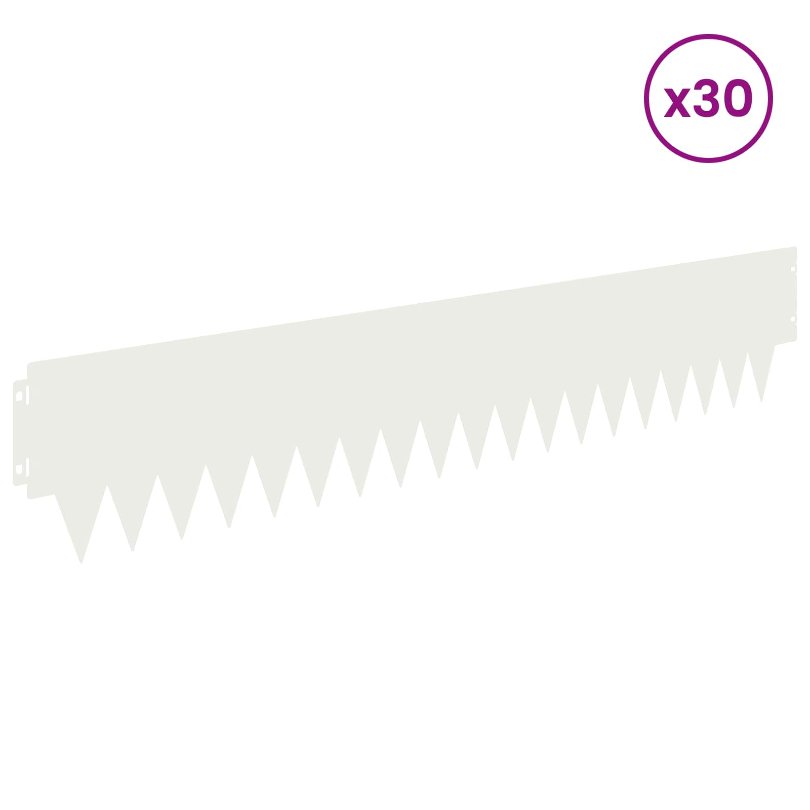 Περίγραμμα γκαζόν 30 pcs 103 x 20 εκ μέταλλο Λευκό