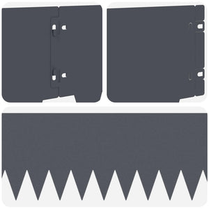 Περίγραμμα γκαζόν 10 pcs 103 x 20 εκ μέταλλο Ανθρακί - Pakobazaar