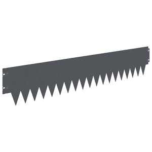 Περίγραμμα γκαζόν 30 pcs 103 x 20 εκ μέταλλο Ανθρακί - Pakobazaar