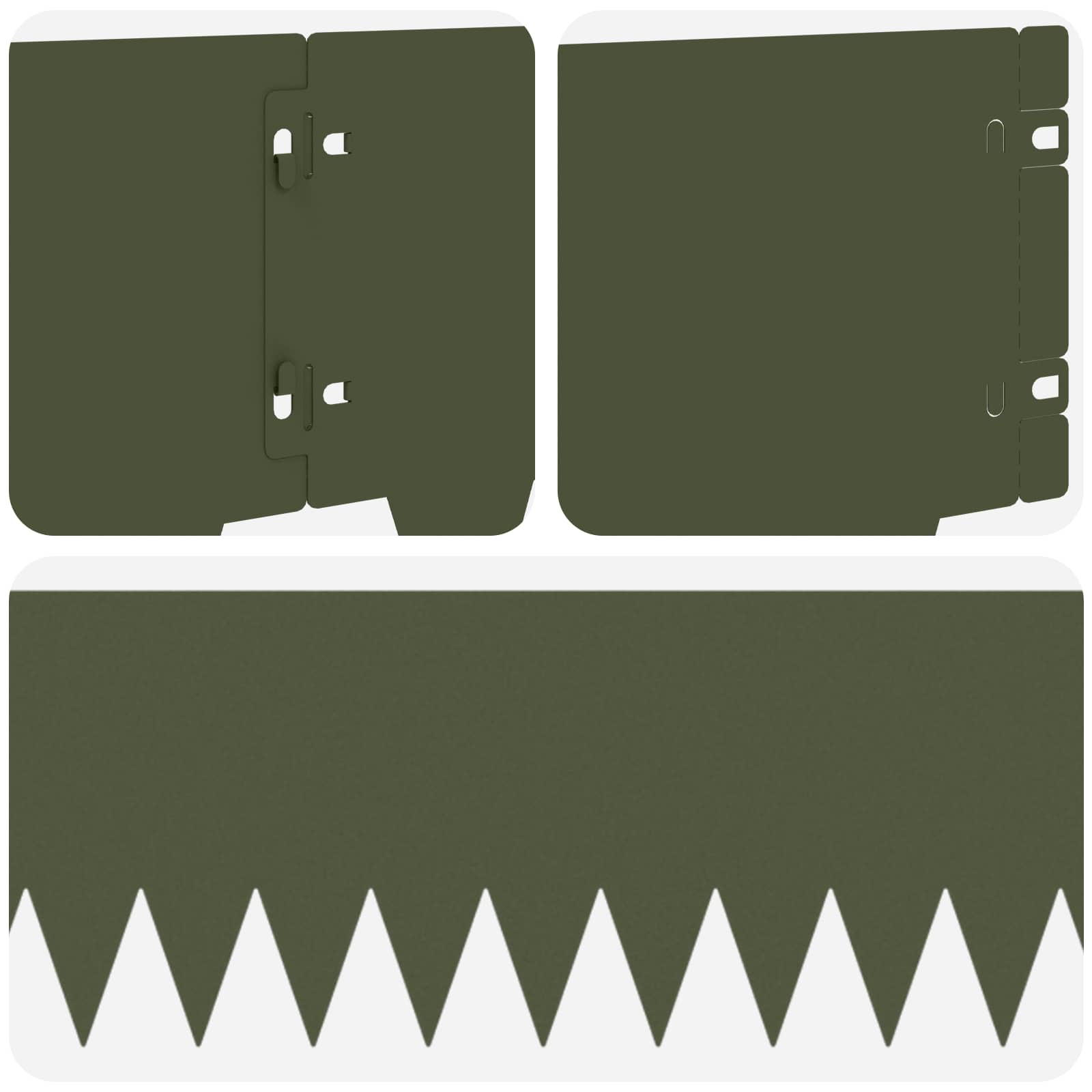 Περίγραμμα γκαζόν 10 pcs 103 x 20 εκ μέταλλο Λαδί