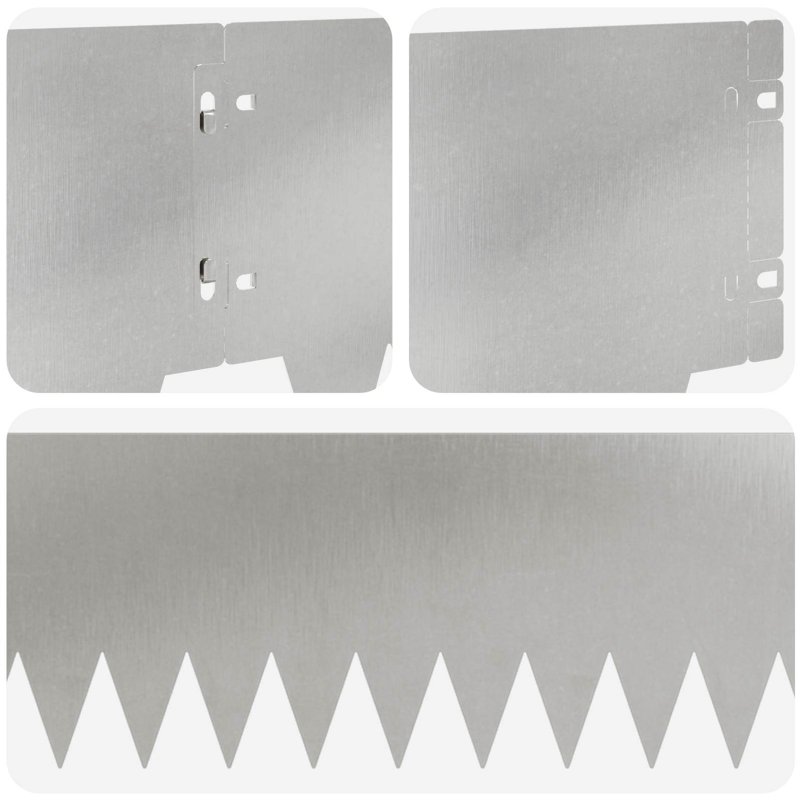 Περίγραμμα γκαζόν 10 pcs 103 x 20 εκ μέταλλο Ασημί