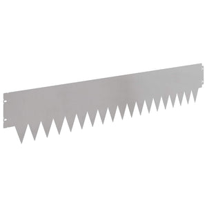 Περίγραμμα γκαζόν 30 pcs 103 x 20 εκ μέταλλο Ασημί - Pakobazaar