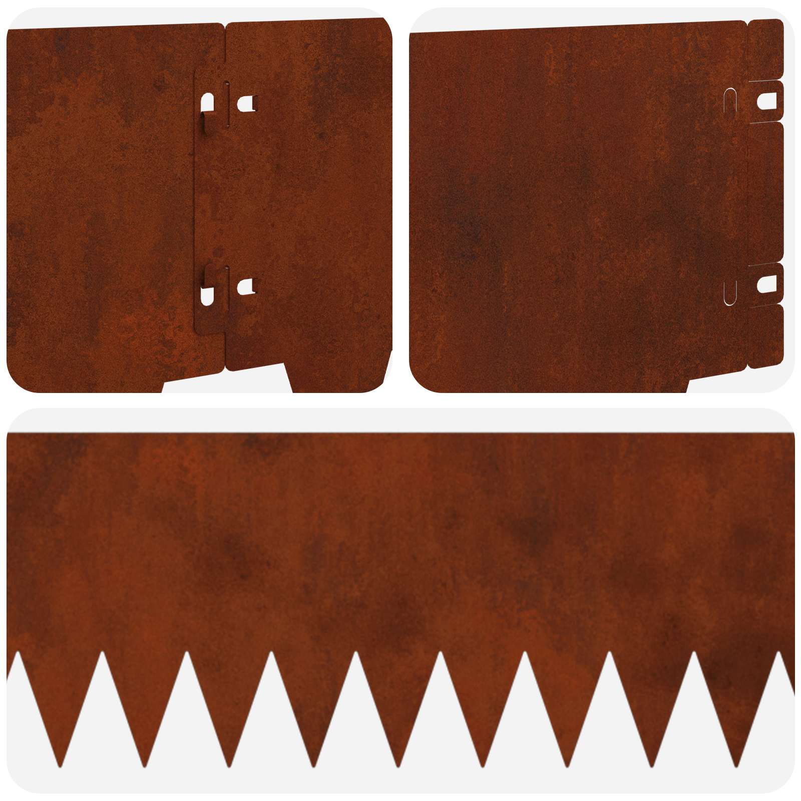 Περίγραμμα γκαζόν 20 pcs 103 x 20 εκ μέταλλο Σκ rusty