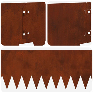 Περίγραμμα γκαζόν 30 pcs 103 x 20 εκ μέταλλο Σκ rusty - Pakobazaar