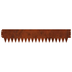 Περίγραμμα γκαζόν 30 pcs 103 x 20 εκ μέταλλο Σκ rusty - Pakobazaar