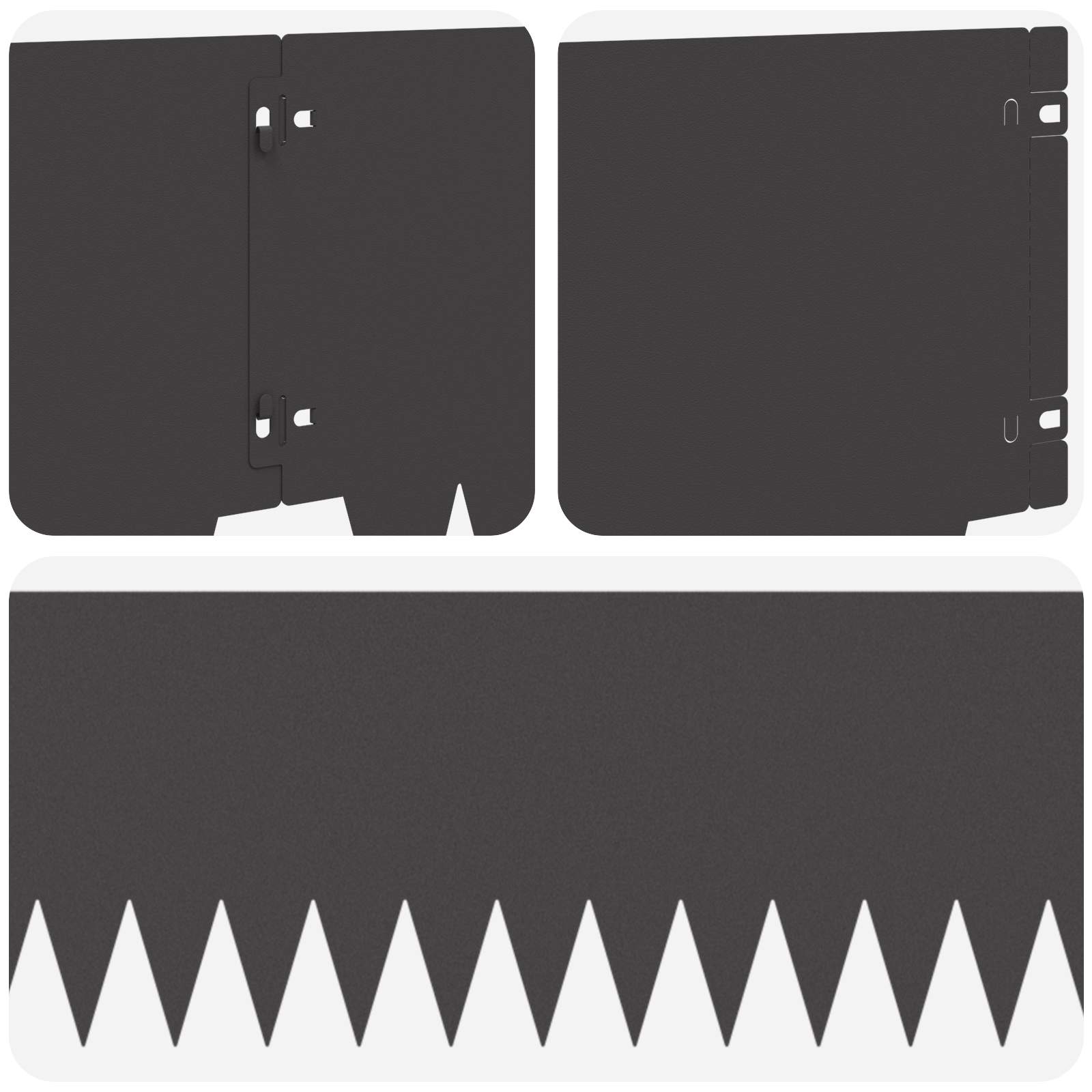 Περίγραμμα γκαζόν 10 pcs 103 x 25 εκ μέταλλο Μαύρο