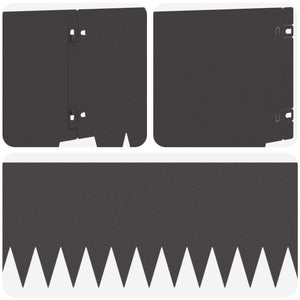 Περίγραμμα γκαζόν 10 pcs 103 x 25 εκ μέταλλο Μαύρο - Pakobazaar