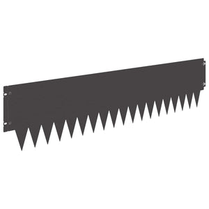 Περίγραμμα γκαζόν 10 pcs 103 x 25 εκ μέταλλο Μαύρο - Pakobazaar