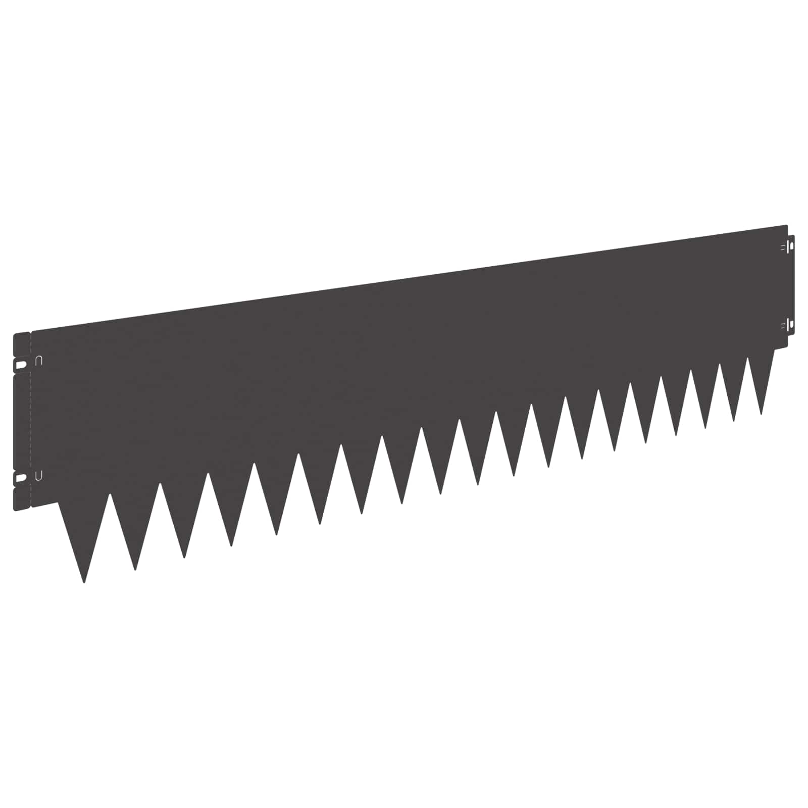 Περίγραμμα γκαζόν 20 pcs 103 x 25 εκ μέταλλο Μαύρο