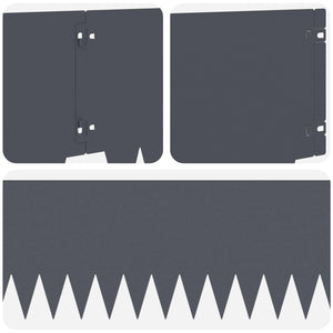 Περίγραμμα γκαζόν 10 pcs 103 x 25 εκ μέταλλο Ανθρακί - Pakobazaar