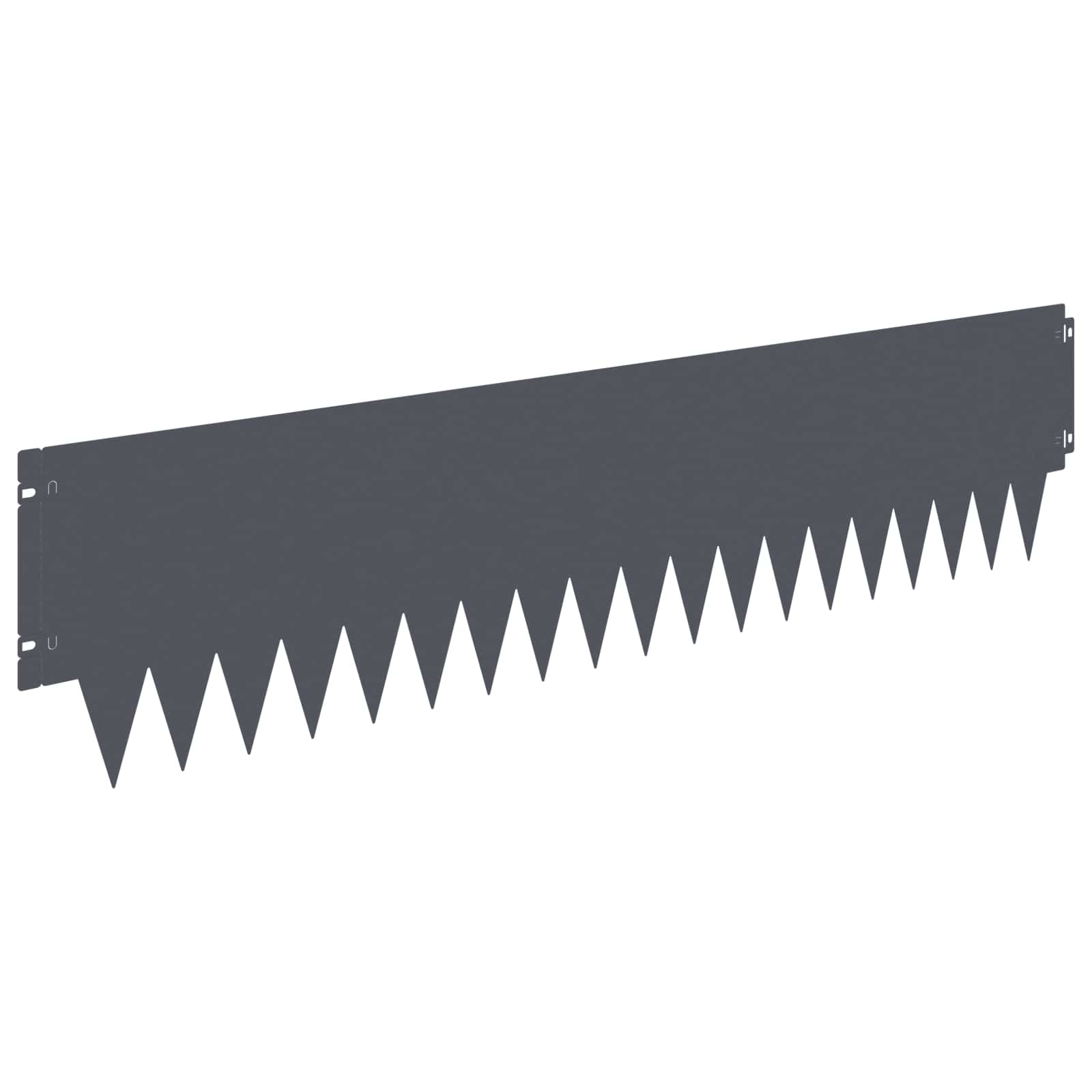 Περίγραμμα γκαζόν 10 pcs 103 x 25 εκ μέταλλο Ανθρακί