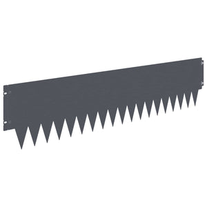 Περίγραμμα γκαζόν 20 pcs 103 x 25 εκ μέταλλο Ανθρακί - Pakobazaar
