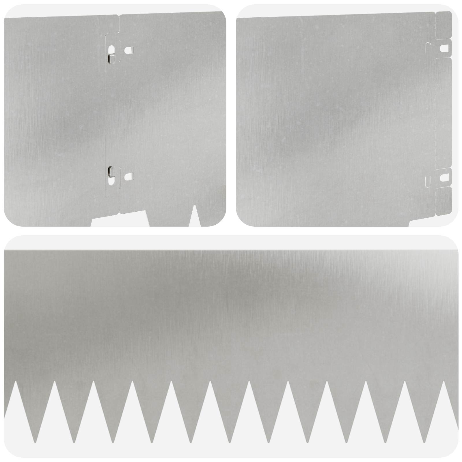 Περίγραμμα γκαζόν 30 pcs 103 x 25 εκ μέταλλο Ασημί