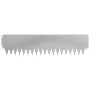 Περίγραμμα γκαζόν 10 pcs 103 x 25 εκ μέταλλο Ασημί - Pakobazaar