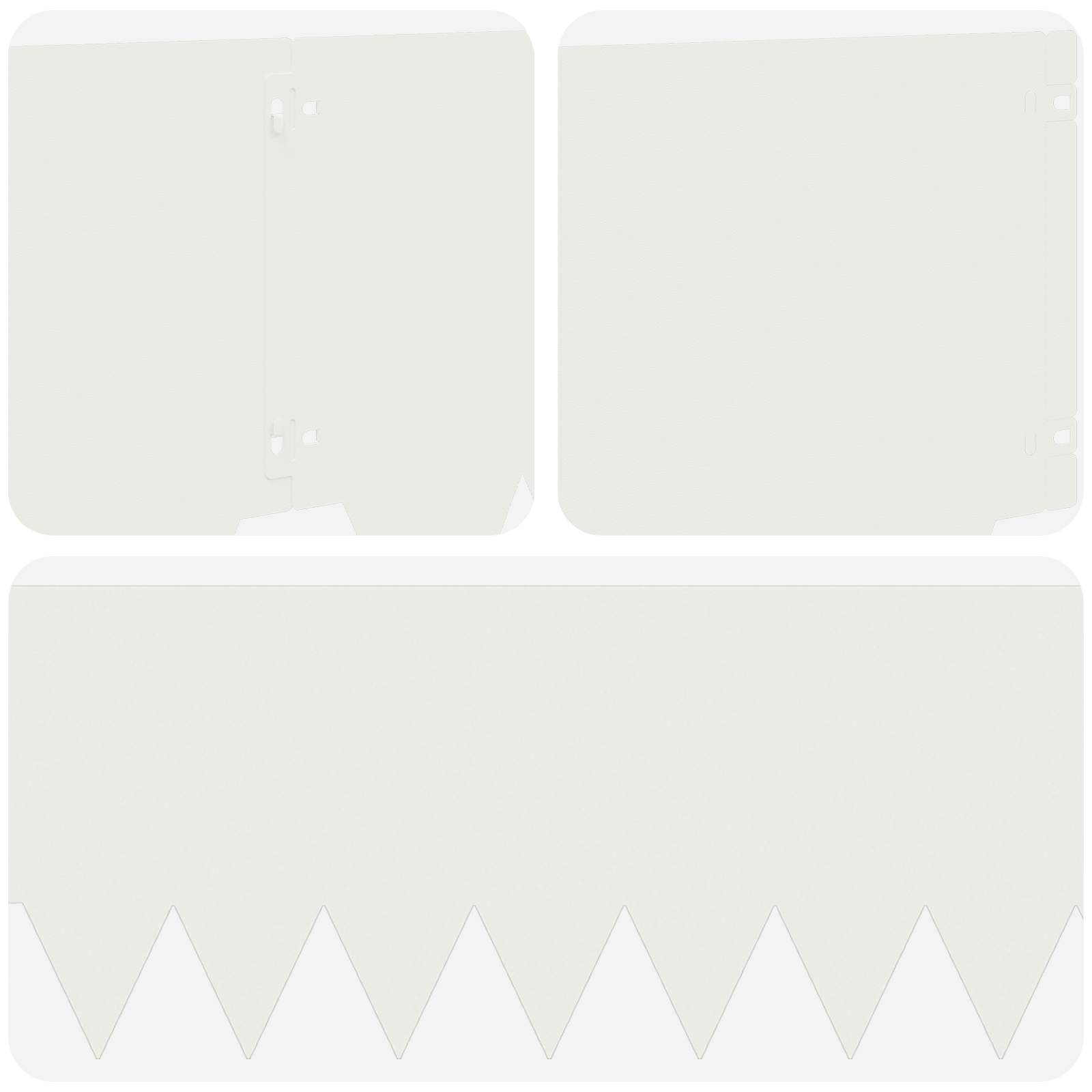 Περίγραμμα γκαζόν 10 pcs 103 x 30 εκ. μέταλλο Λευκό