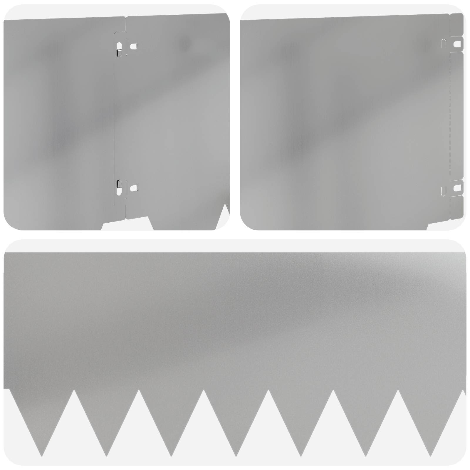 Περίγραμμα γκαζόν 10 pcs 103 x 30 εκ μέταλλο Ασημί