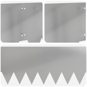 Περίγραμμα γκαζόν 10 pcs 103 x 30 εκ μέταλλο Ασημί - Pakobazaar