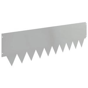 Περίγραμμα γκαζόν 10 pcs 103 x 30 εκ μέταλλο Ασημί - Pakobazaar
